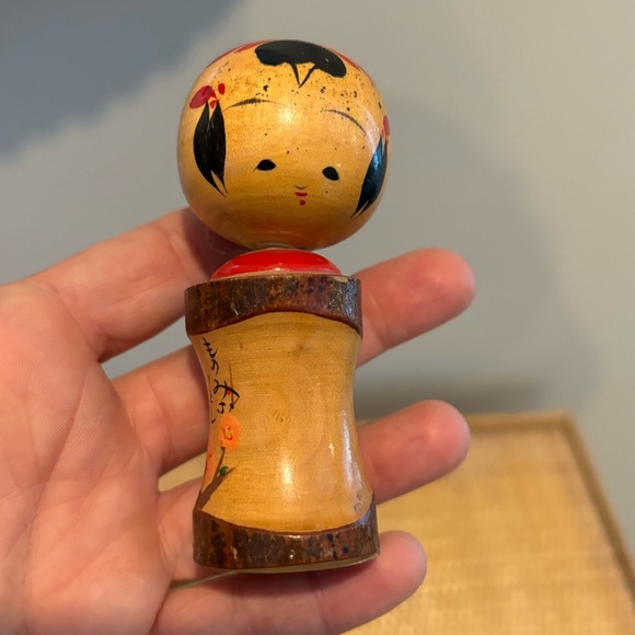 Vintage Japanese Kokeshi Nodder Dolls 3.5” tall made in Japan - Picture 7 of 9